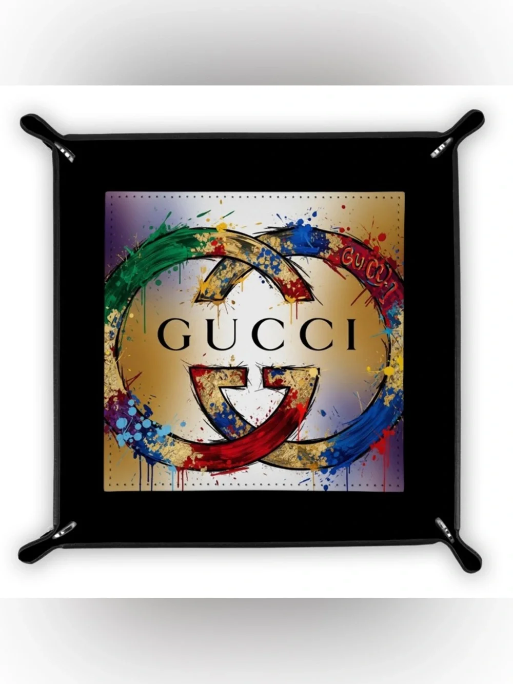 HANDMADE FASHION Foldable PU Leather Accessory Tray